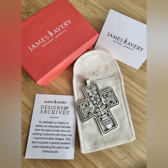 ✝️🆕James Avery "Abundant Life" Silver Ornate Cross Pendant Jewelry - Picture 1 of 16